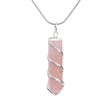 Rose Quartz Spiral Point Pendant
